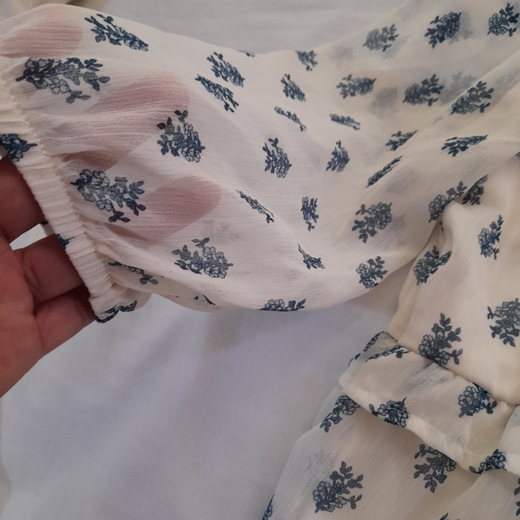 ● Wonder Nation | Girl Short Sleeve Chiffon Peasant Drees - Picture 7 of 14